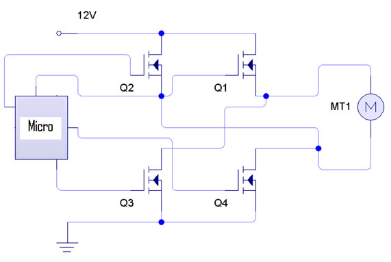 Transistores q1 q2 q3 q4