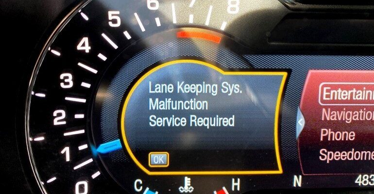 sistema ldws lane departure warning system