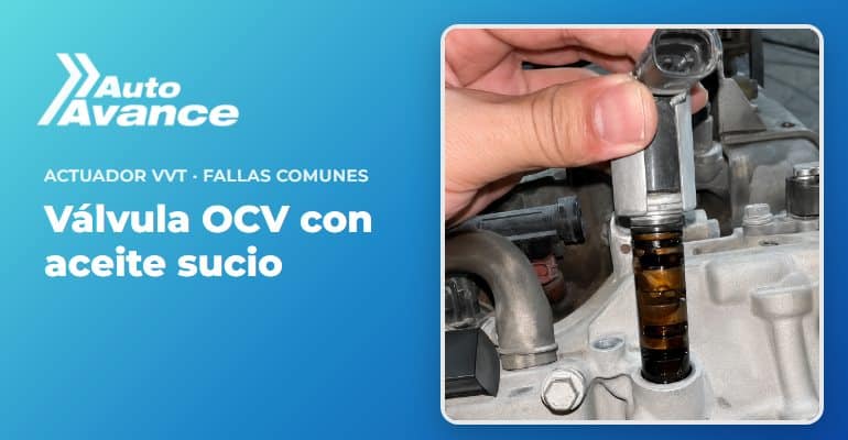 Válvula de control de aceite (OCV) del actuador VVT con aceite sucio